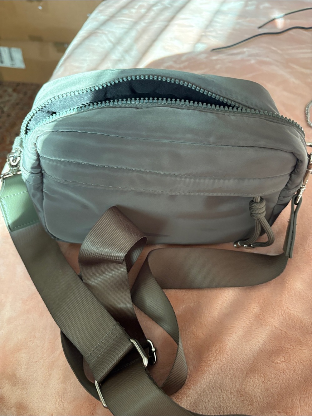 wild fable Gray Nylon Crossbody Belt Bag